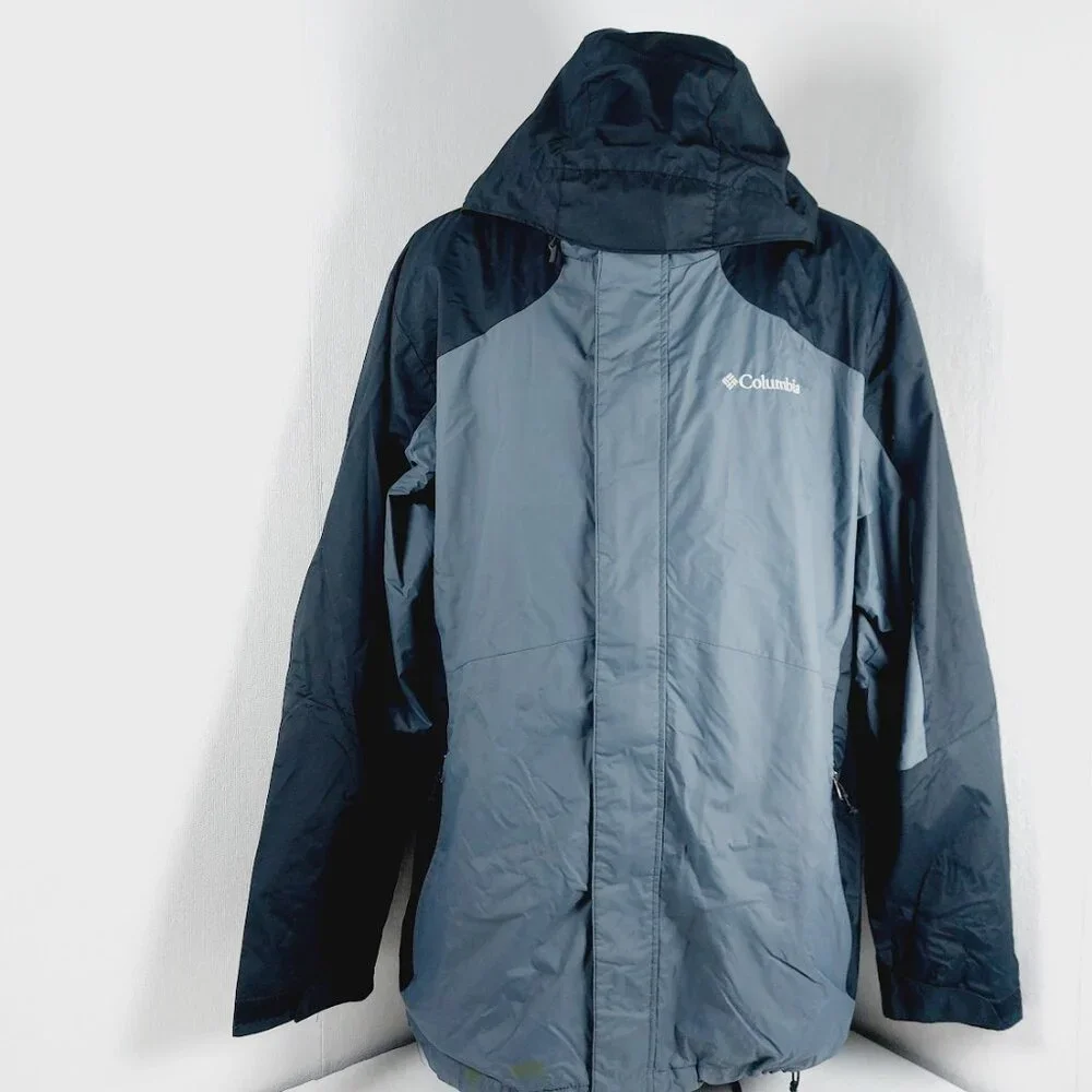Columbia Men's Black Gray Versatile Triple Interchange Snow Windbreaker Jacket L